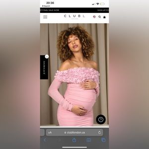 Club L london maternity dress pink baby shower